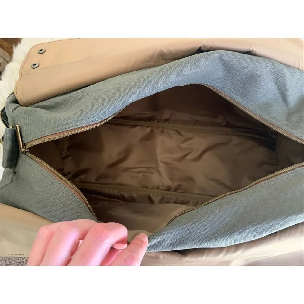 NWT Finley Mill Collection Origaudio Danville Weekender Duffel Bag Faux Leather